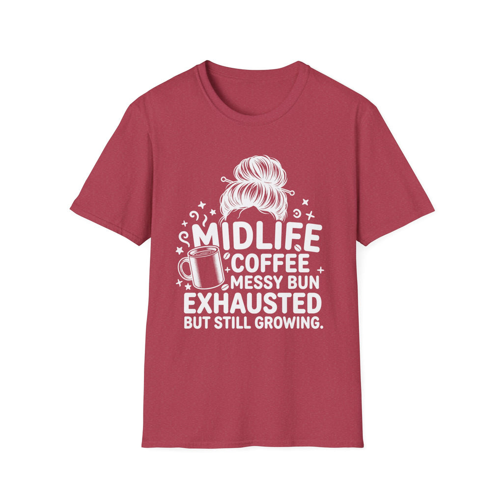 Midlife Coffee Messy Bun T-Shirt