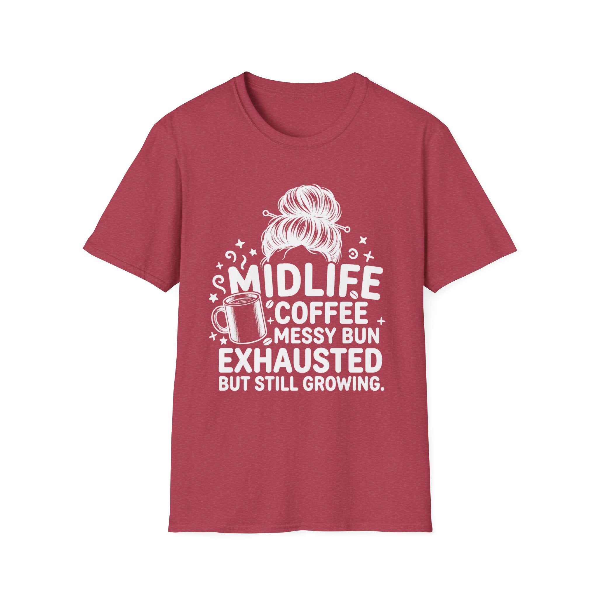 Midlife Coffee Messy Bun T-Shirt