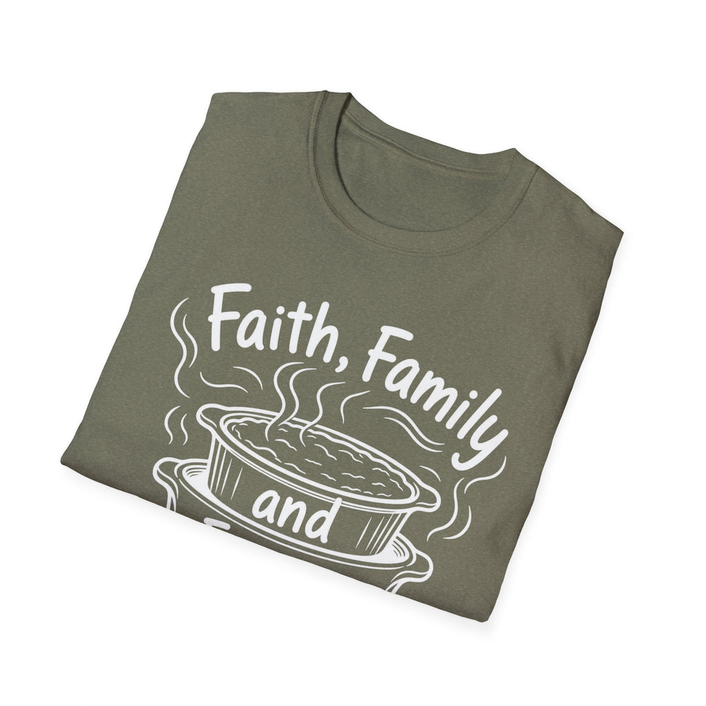 Faith, Family, and Freezer Meals T-Shirt