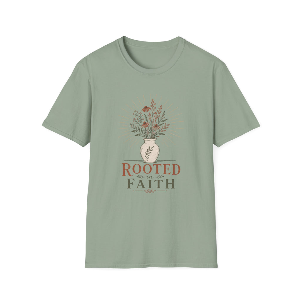 Rooted in Faith Flowers T-Shirt