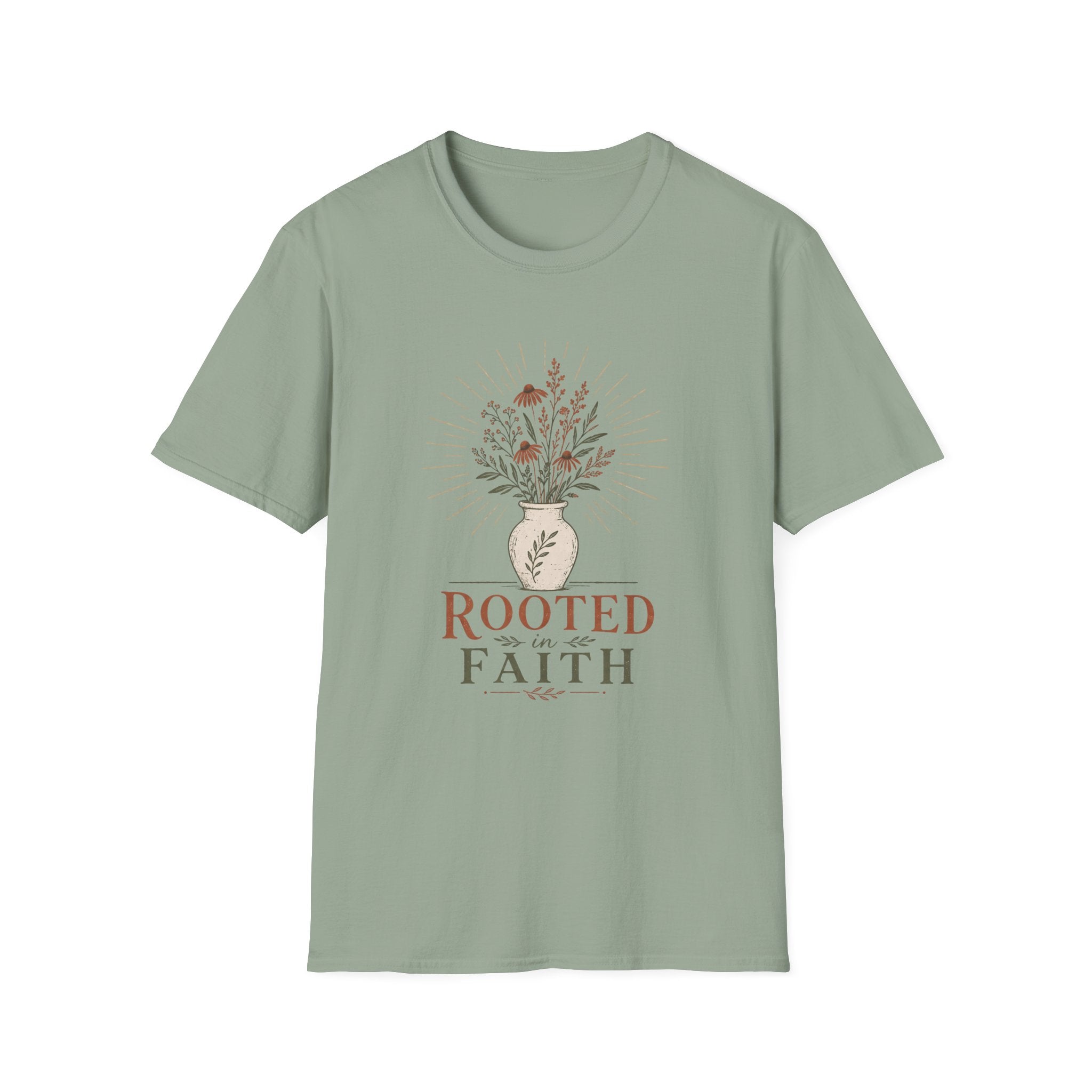 Rooted in Faith Flowers T-Shirt