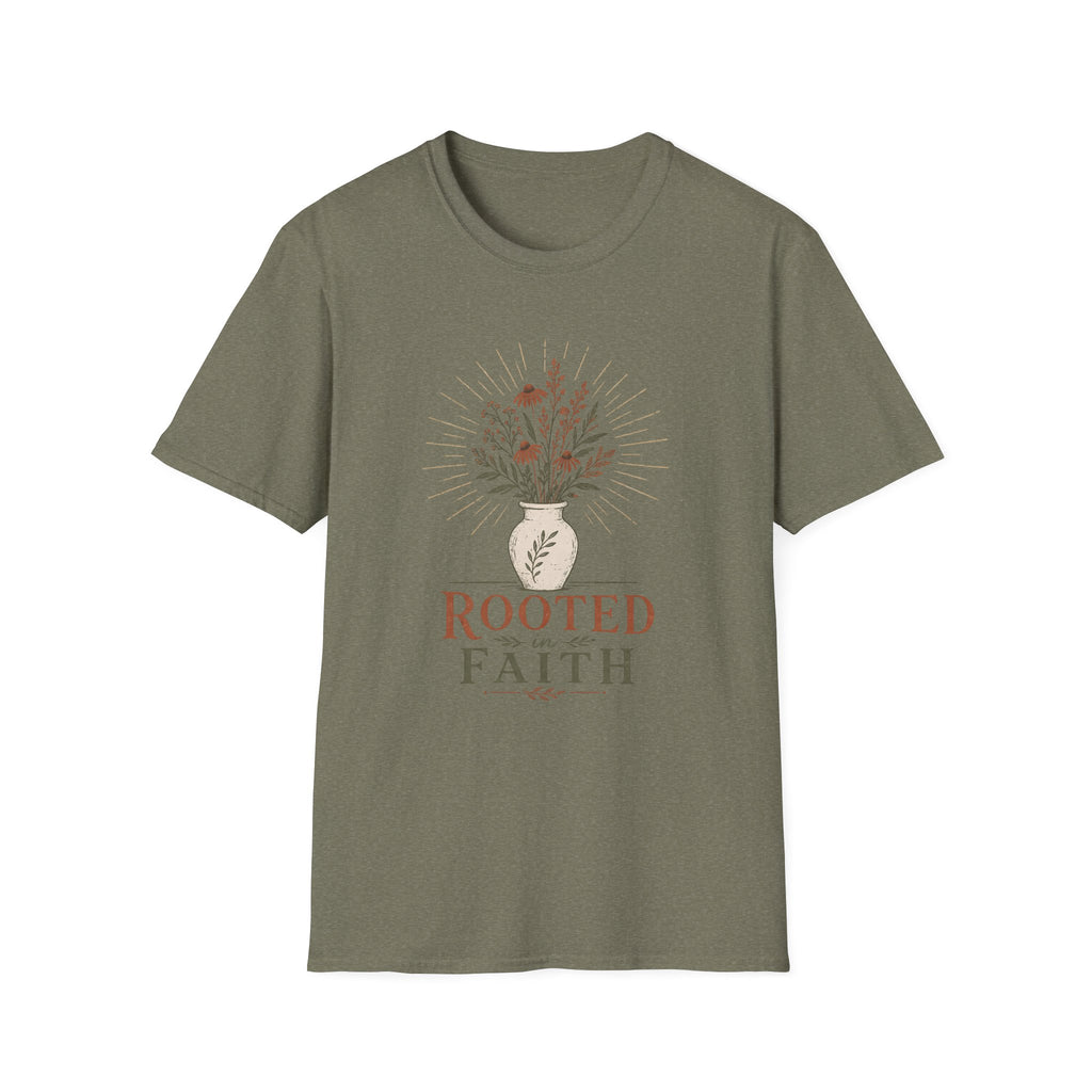 Rooted in Faith Flowers T-Shirt