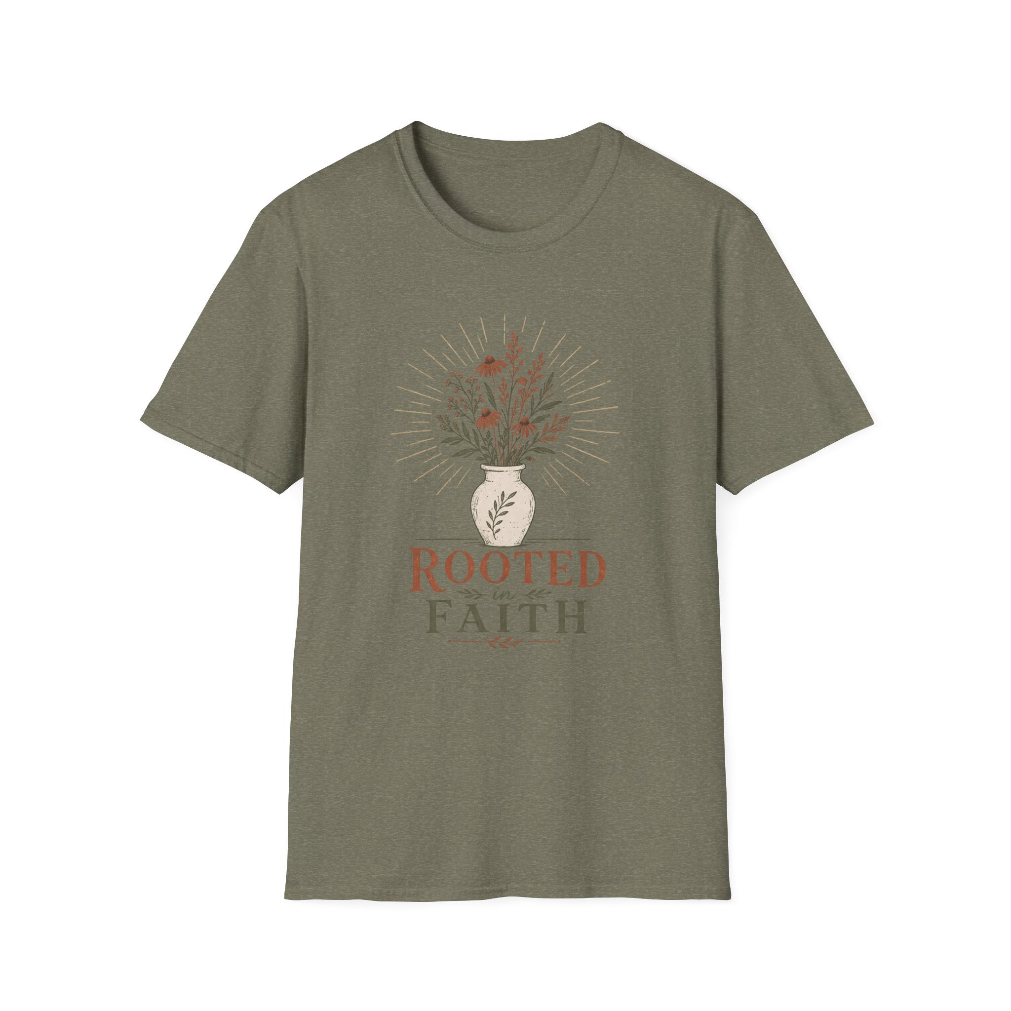 Rooted in Faith Flowers T-Shirt