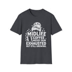 Midlife Coffee Messy Bun T-Shirt