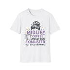 Midlife Coffee Messy Bun T-Shirt