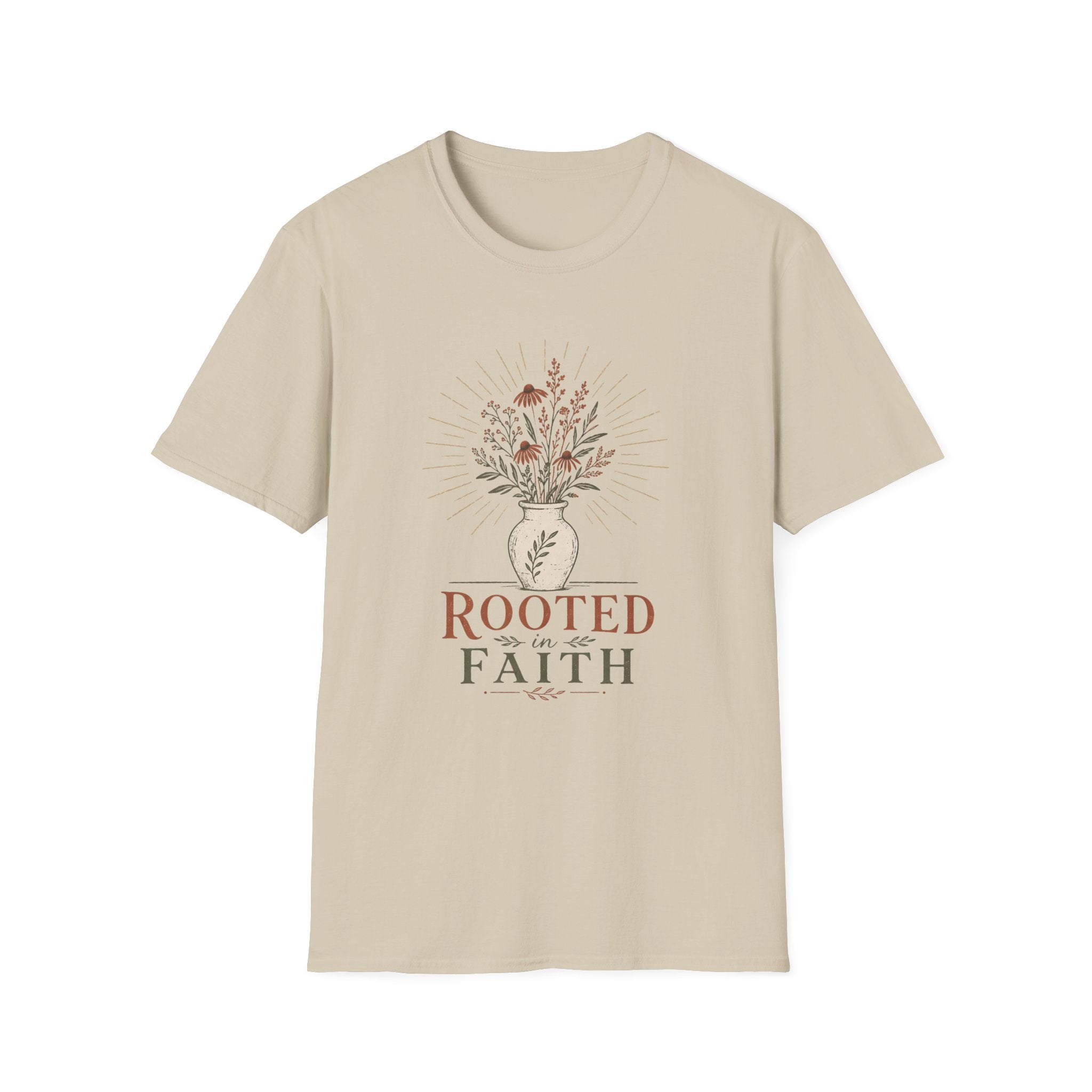 Rooted in Faith Flowers T-Shirt