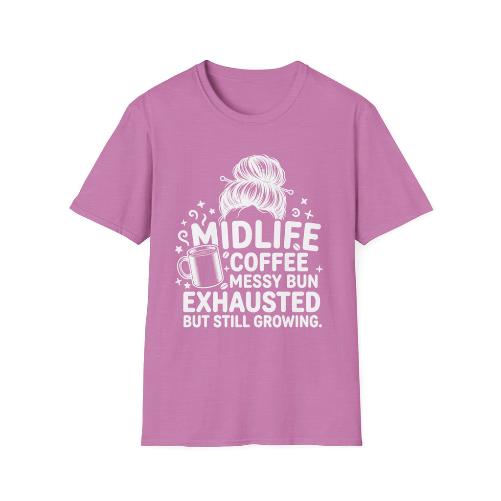 Midlife Coffee Messy Bun T-Shirt