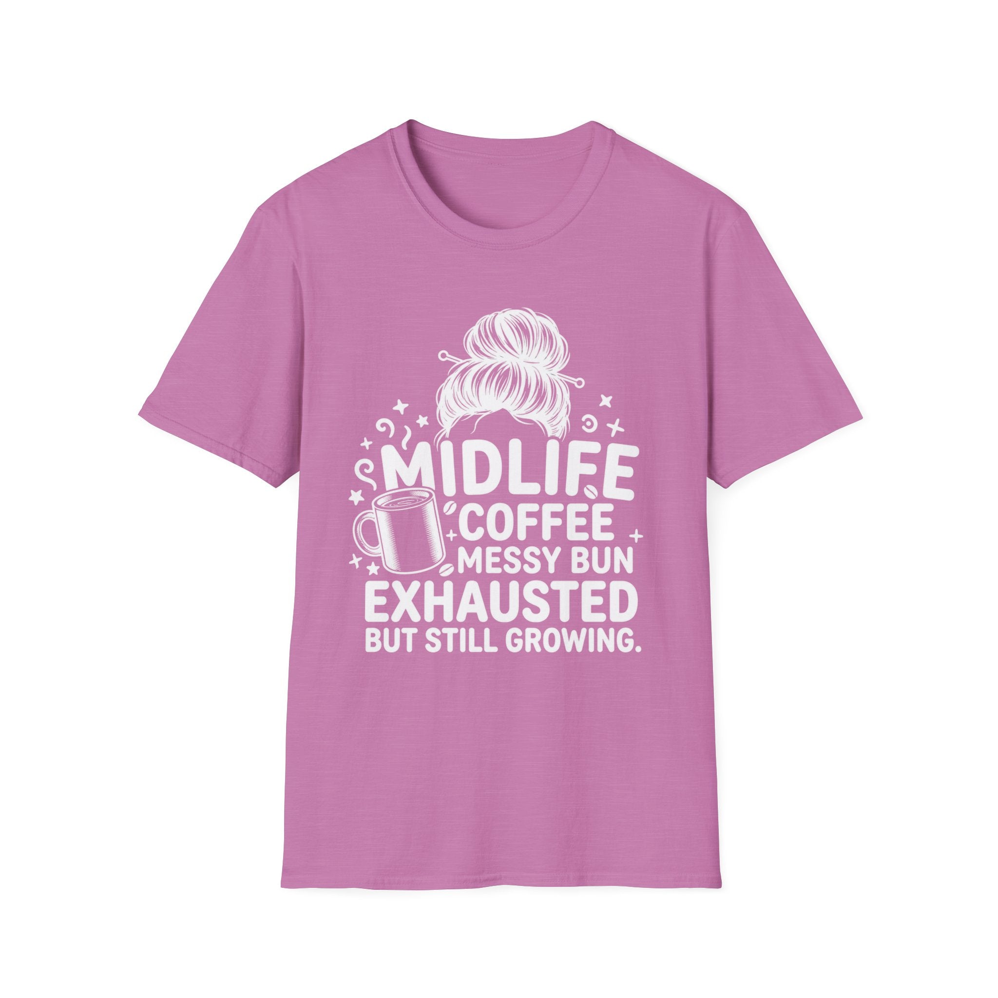 Midlife Coffee Messy Bun T-Shirt