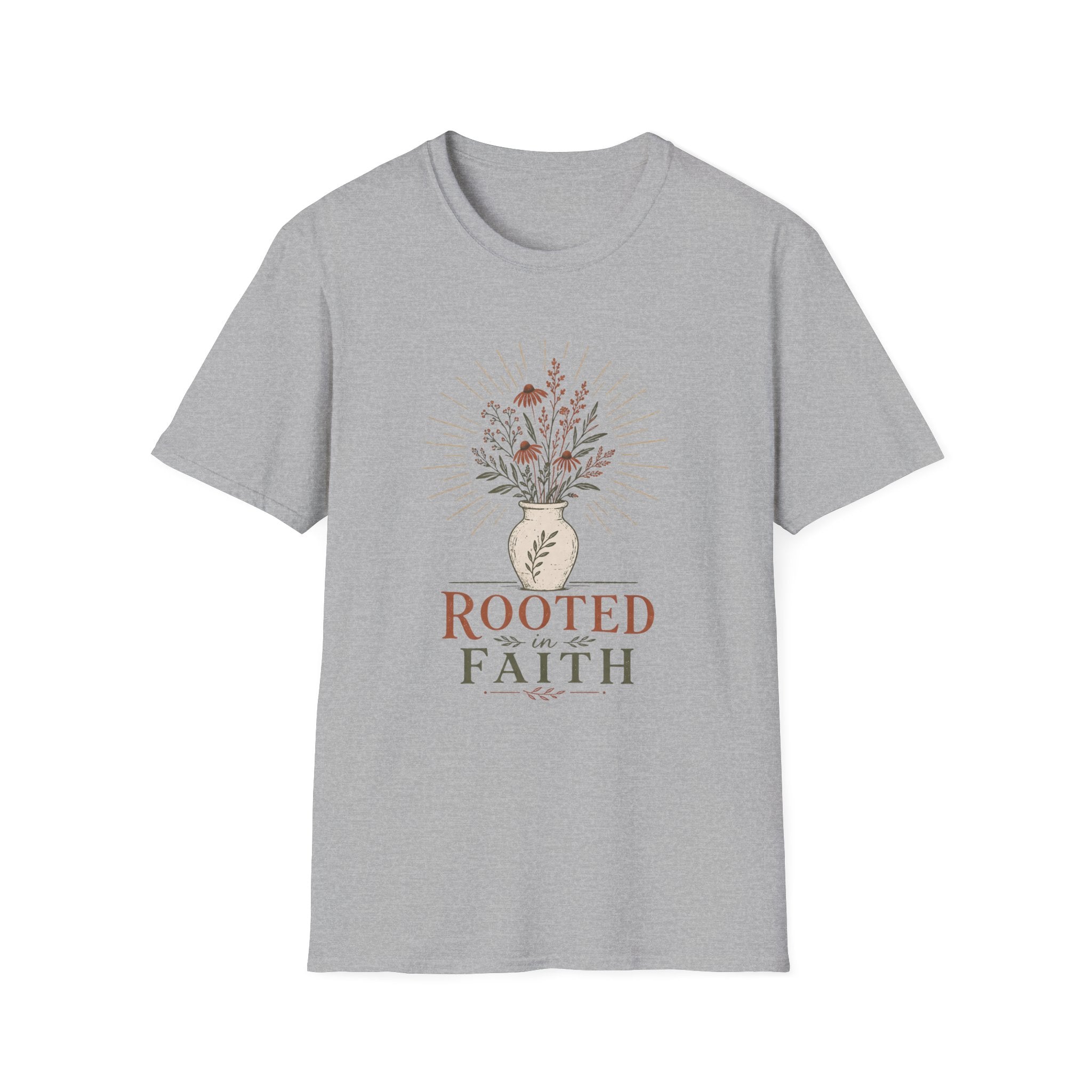 Rooted in Faith Flowers T-Shirt