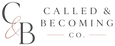 Logo of 'Called & Becoming Co.' with a stylized 'C' and 'B' on a white background.