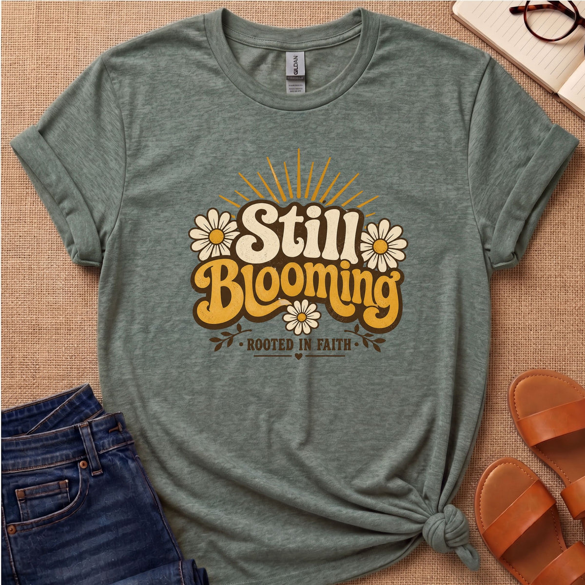 Still Blooming Retro T-Shirt