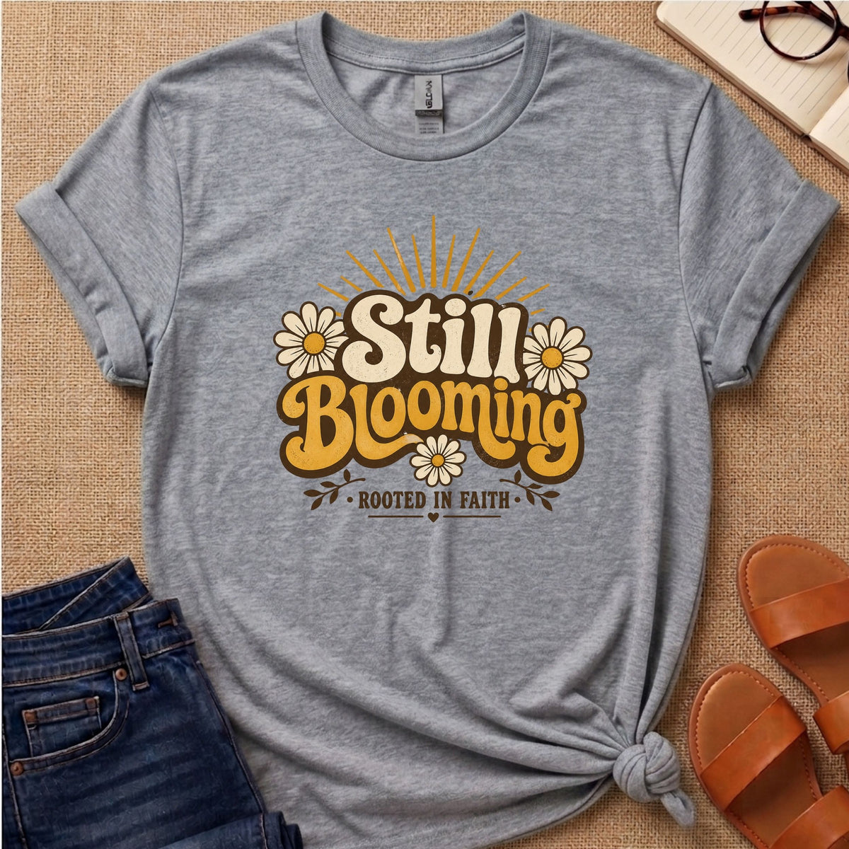 Still Blooming Retro T-Shirt